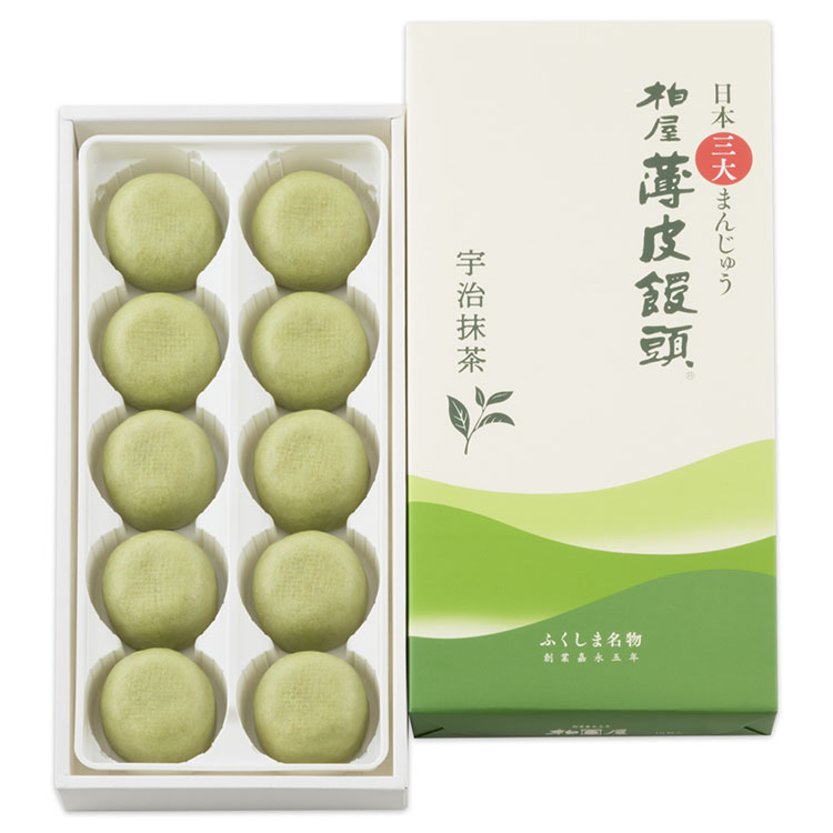 柏屋薄皮饅頭宇治抹茶