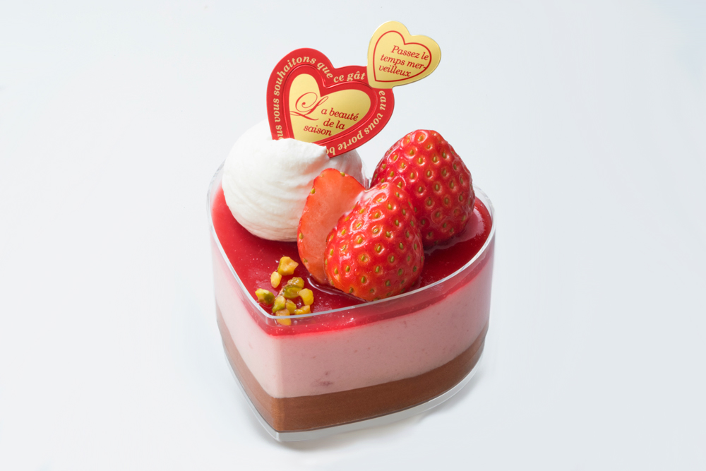 ハートの苺＆ショコラムース