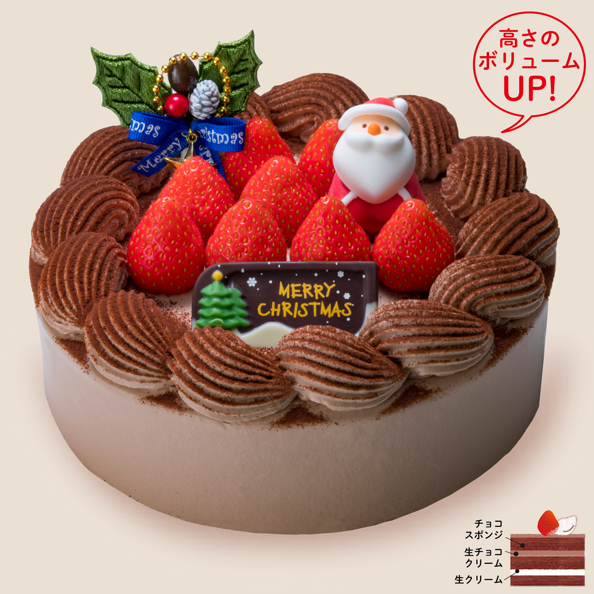 クリスマス・生チョコクリームデコレーション